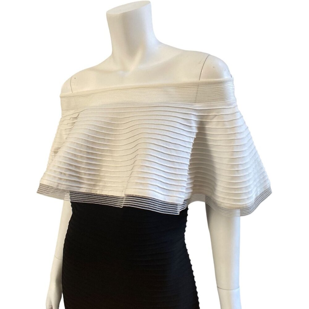 NWT Tadashi Shoji Tabora Off Shoulder Pintuck Jersey Dress, size Medium - Picture 9 of 16